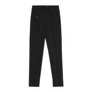 Ganni Twill Suiting Byxor Black, Dam