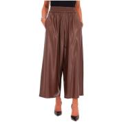 Max Mara Weekend Brun Faux Läder Gennaro Byxor Brown, Dam