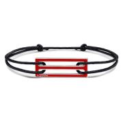 Le Gramme Rött Lackat Snöre Armband Multicolor, Unisex