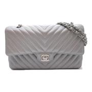 Chanel Vintage Pre-owned Tyg chanel-vskor Gray, Dam