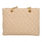 Chanel Vintage Pre-owned Laeder chanel-vskor Beige, Dam