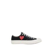 Comme des Garçons Play Svart Hjärta Låg-Top Canvas Sneakers Black, Dam