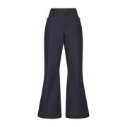 Remain Birger Christensen Utställda Denimbyxor Blue, Dam