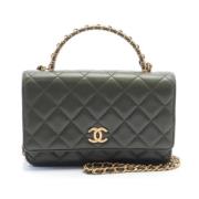 Chanel Vintage Pre-owned Laeder chanel-vskor Green, Dam