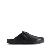 Balenciaga Svarta Läder Logo-Spänne Sandaler Black, Dam