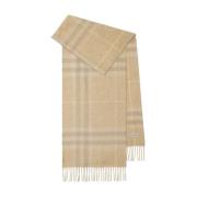 Burberry Flax Rutig Oversized Skjorta Beige, Herr