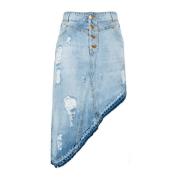 Pinko Denim Kjol Blue, Dam