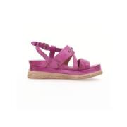 A.S.98 Fuchsia Läder Platform Sandaler Lagos 2.0 Pink, Dam