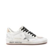 Golden Goose Vita Multifärgade Lädersneakers med Stjärna White, Dam