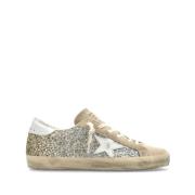 Golden Goose Glitter Panel Sneakers Beige, Dam