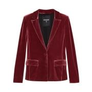 Patrizia Pepe Sammet Essential Tailleur Jacka Red, Dam