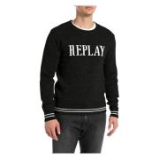 Replay Herr Logo Tröja Black, Herr