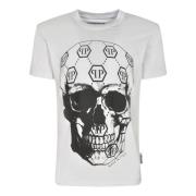 Philipp Plein Vita T-shirts och Polos White, Herr