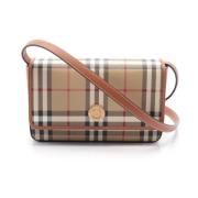 Burberry Vintage Pre-owned Tyg axelremsvskor Beige, Dam