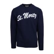 MC2 Saint Barth Herr Heron Logo Jacquard Print Skjorta Blue, Herr