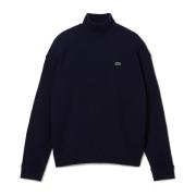 Lacoste Klassisk Stickad Kofta Blue, Dam