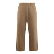 Carhartt Wip Dragkedja Stängning Bomullsblandning Byxor Biscuit Brown,...