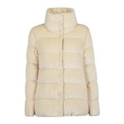 Moncler Quiltad Vinterjacka Beige, Dam