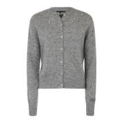 MC2 Saint Barth Alpaca Merino Blend Cardigan Gray, Dam