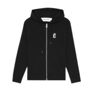 Études Svart Hoodie Tröja Dragkedja Logo Black, Herr