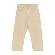 R13 Khaki Herringbone Twill Jeans Beige, Dam