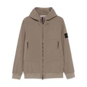 Stone Island Vattenavvisande huva jacka Brown, Herr