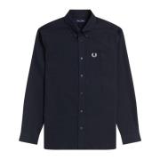 Fred Perry Marinbl Oxford Skjorta Klassisk Stil M2700 Blue, Herr