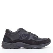 Chanel Vintage Pre-owned Mocka sneakers Black, Dam