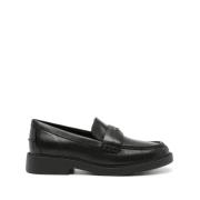 Michael Kors Svart läder Loafer Flats Black, Dam