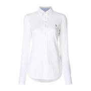 Polo Ralph Lauren Vit Långärmad Blus Heidi White, Dam