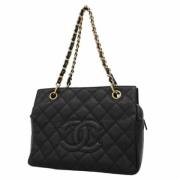 Chanel Vintage Pre-owned Laeder axelremsvskor Black, Dam