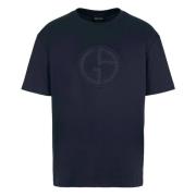 Giorgio Armani Blå Elegant Kortärmad T-shirt Blue, Herr