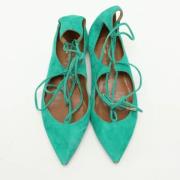 Aquazzura Pre-owned Pre-owned Mocka lgskor Green, Dam