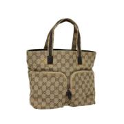 Gucci Vintage Pre-owned Canvas gucci-vskor Beige, Dam