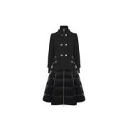 Elisabetta Franchi Dubbelknäppt quiltad jacka Black, Dam