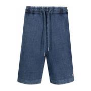 Diesel Casual Blå Bomull Elastan Shorts Blue, Herr