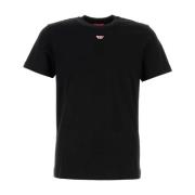 Diesel Svart Bomull T-Shirt Black, Herr