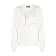 Karl Lagerfeld Unisex loungewear sweatshirt White, Dam