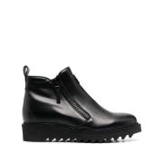 Giuseppe Zanotti Elegant Svarta Ankelboots med Päls Black, Herr