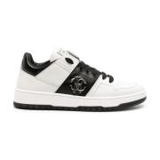 Roberto Cavalli Vita Läder Avslappnade Sneakers White, Herr