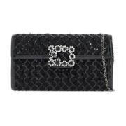 Roger Vivier Diamant Paillett Kuvertväska Black, Dam