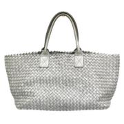 Bottega Veneta Vintage Pre-owned Laeder handvskor Gray, Dam