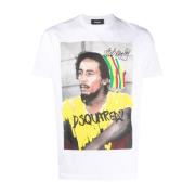 Dsquared2 Vita Cool Fit T-shirts och Polos White, Herr