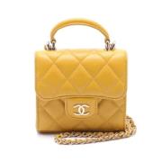 Chanel Vintage Pre-owned Laeder chanel-vskor Yellow, Dam