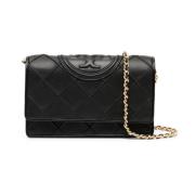 Tory Burch Fleming Soft Chain Plånbok Black, Dam