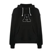 Axel Arigato Svart Applikerad Hoodie Casual Tröja Black, Dam