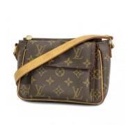 Louis Vuitton Vintage Pre-owned Tyg axelremsvskor Brown, Dam