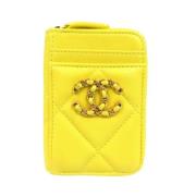 Chanel Vintage Pre-owned Laeder plnbcker Yellow, Dam