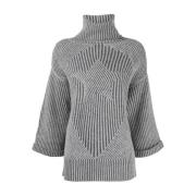 Lorena Antoniazzi Grå Stickad Turtleneck Tröja Gray, Dam