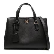 Michael Kors Casual Svart Läder Messenger Tote Väska Black, Dam